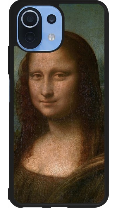 Coque Xiaomi Mi 11 Lite 5G - Silicone rigide noir Tableau art - La Joconde - Léonard de Vinci