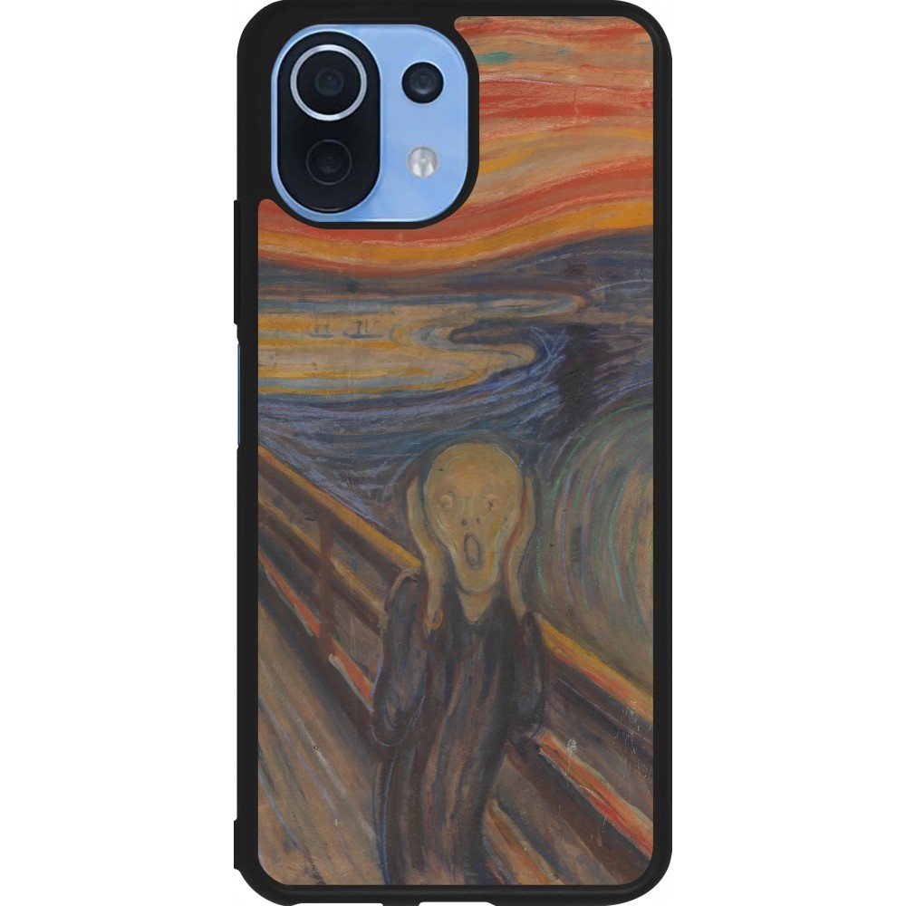 Coque Xiaomi Mi 11 Lite 5G - Silicone rigide noir Tableau art - Le Cri - Edvard Munch