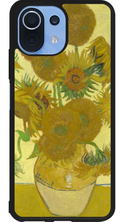 Coque Xiaomi Mi 11 Lite 5G - Silicone rigide noir Tableau art - Les Tournesols - Van Gogh
