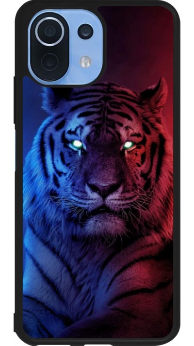 Xiaomi Mi 11 Lite 5G Case Hülle - Silikon schwarz Tiger Blue Red