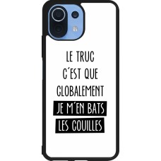 Coque Xiaomi Mi 11 Lite 5G - Silicone rigide noir Le truc globalement bats les couilles