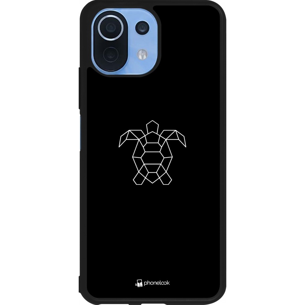 Coque Xiaomi Mi 11 Lite 5G - Silicone rigide noir Turtles lines on black