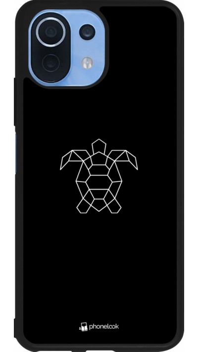 Xiaomi Mi 11 Lite 5G Case Hülle - Silikon schwarz Turtles lines on black