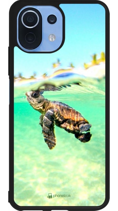 Coque Xiaomi Mi 11 Lite 5G - Silicone rigide noir Turtle Underwater