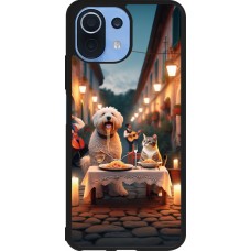 Coque Xiaomi Mi 11 Lite 5G - Silicone rigide noir Valentine 2024 Dog & Cat Candlelight