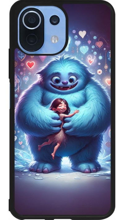 Coque Xiaomi Mi 11 Lite 5G - Silicone rigide noir Valentine 2024 Fluffy Love