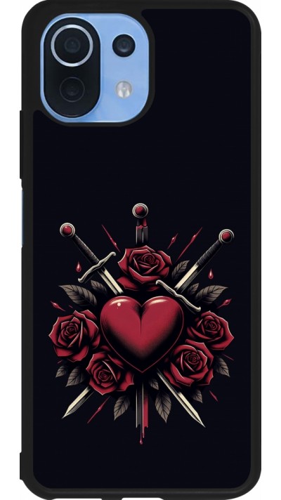 Coque Xiaomi Mi 11 Lite 5G - Silicone rigide noir Valentine 2024 gothic love