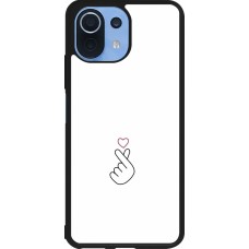 Xiaomi Mi 11 Lite 5G Case Hülle - Silikon schwarz Valentine 2024 heart by Millennials