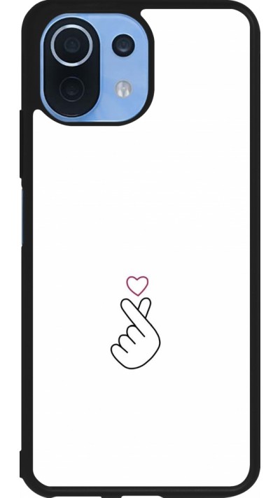 Xiaomi Mi 11 Lite 5G Case Hülle - Silikon schwarz Valentine 2024 heart by Millennials