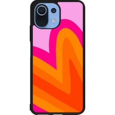 Coque Xiaomi Mi 11 Lite 5G - Silicone rigide noir Valentine 2024 heart gradient