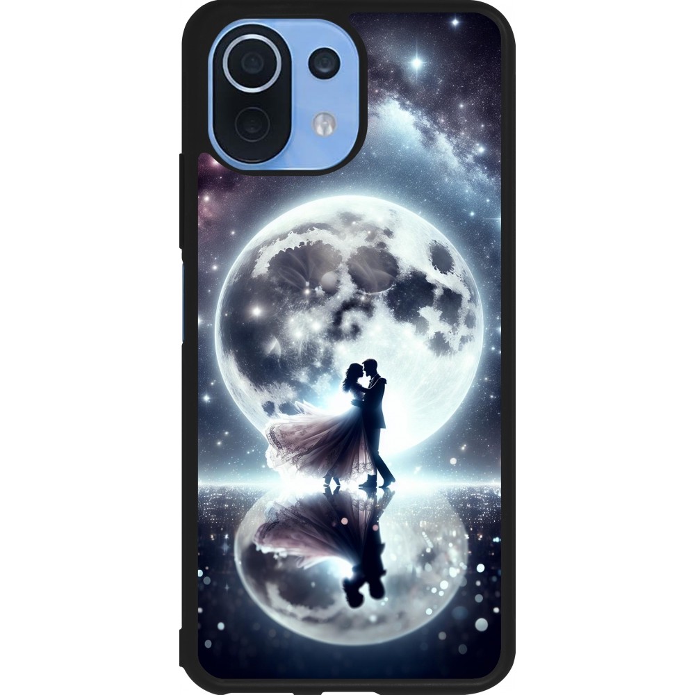 Xiaomi Mi 11 Lite 5G Case Hülle - Silikon schwarz Valentin 2024 Liebe unter dem Mond