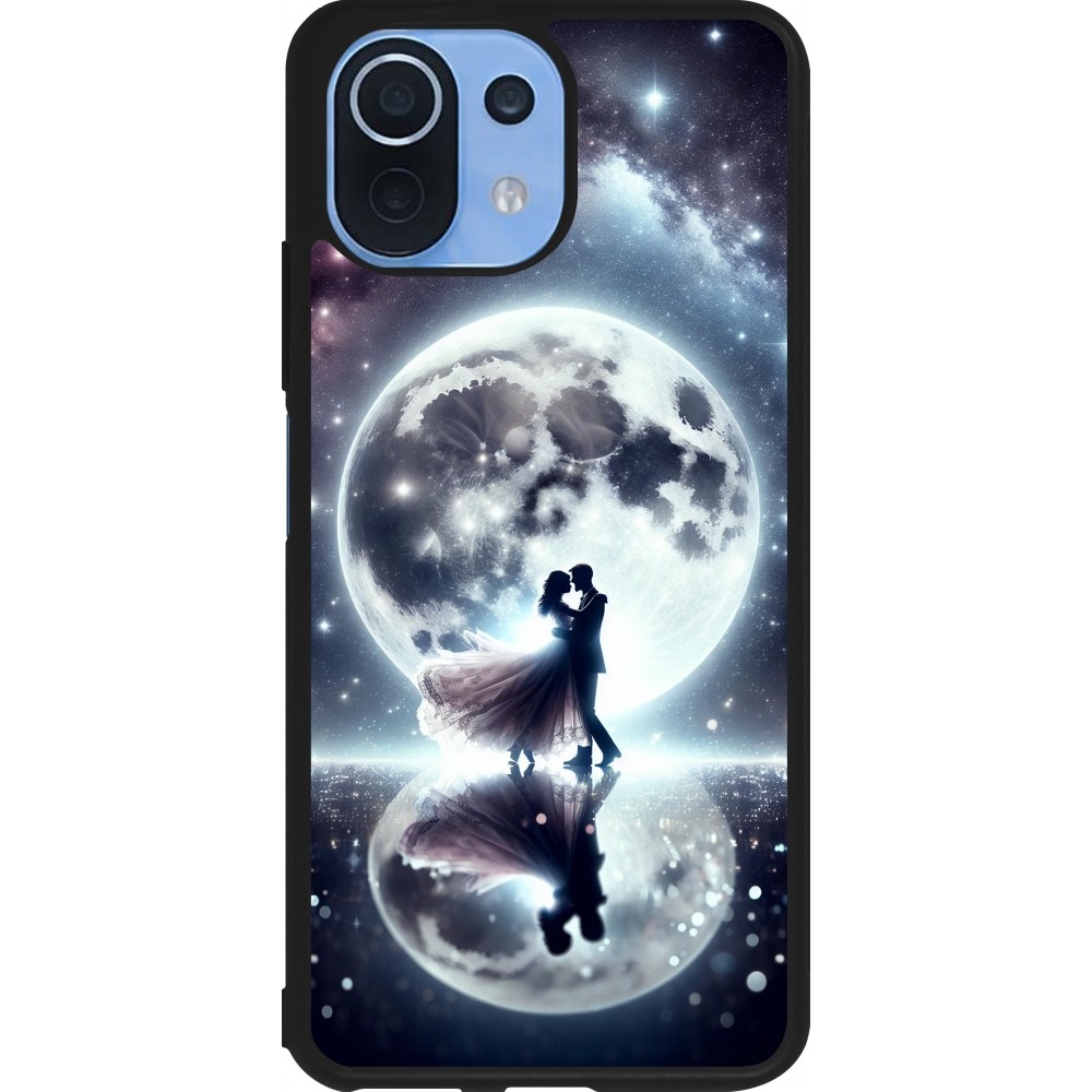 Coque Xiaomi Mi 11 Lite 5G - Silicone rigide noir Valentine 2024 Love under the moon