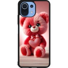 Xiaomi Mi 11 Lite 5G Case Hülle - Silikon schwarz Valentin 2024 Rosaroter Teddybär
