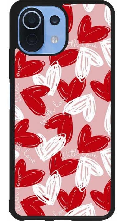 Coque Xiaomi Mi 11 Lite 5G - Silicone rigide noir Valentine 2024 with love heart