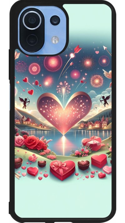 Xiaomi Mi 11 Lite 5G Case Hülle - Silikon schwarz Valentin 2025 Schick