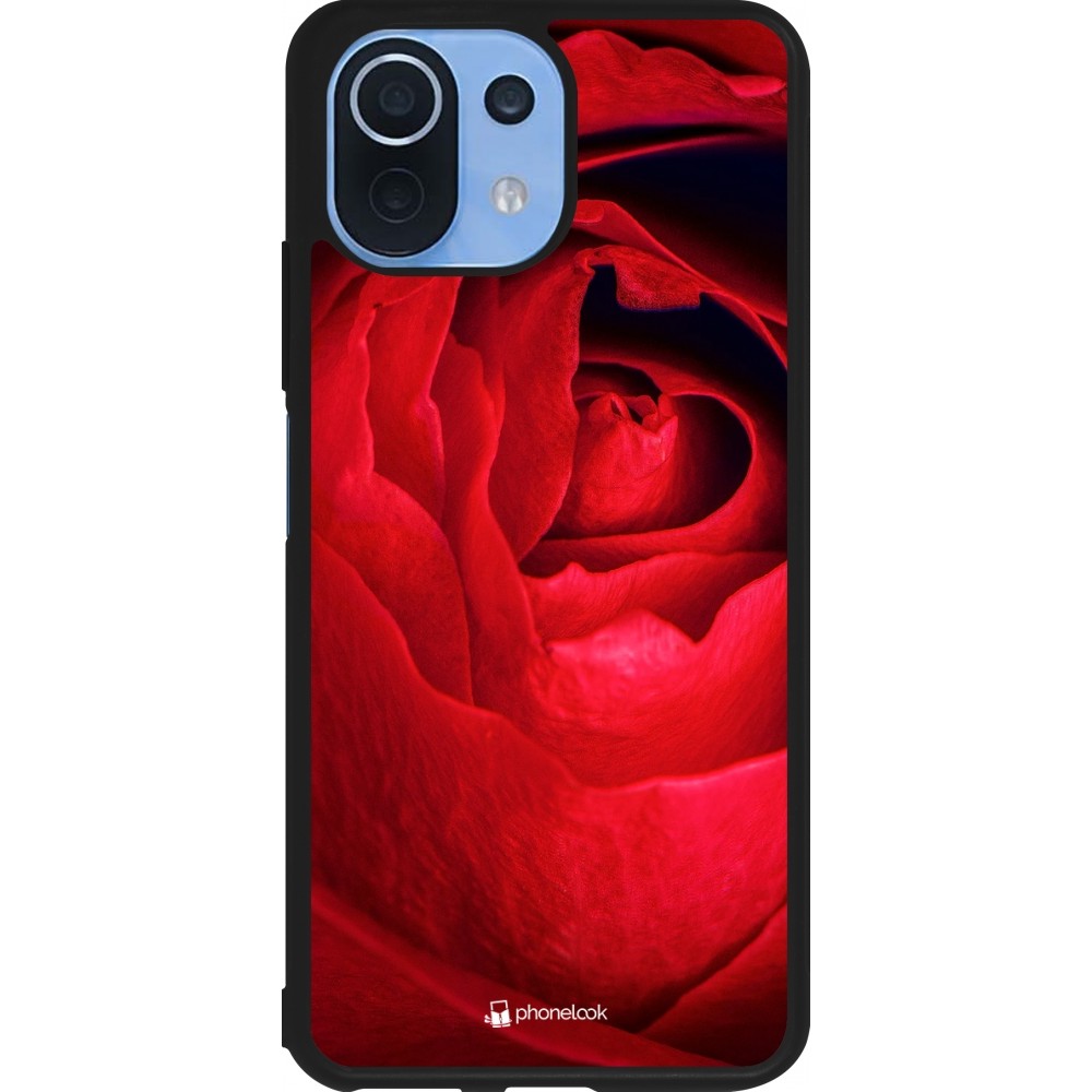 Xiaomi Mi 11 Lite 5G Case Hülle - Silikon schwarz Valentine 2022 Rose