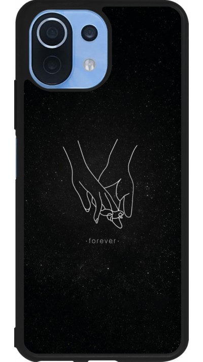 Coque Xiaomi Mi 11 Lite 5G - Silicone rigide noir Valentine 2023 hands forever