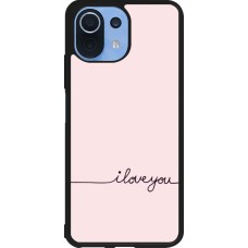 Coque Xiaomi Mi 11 Lite 5G - Silicone rigide noir Valentine 2023 i love you writing