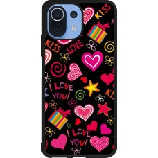 Coque Xiaomi Mi 11 Lite 5G - Silicone rigide noir Valentine 2023 love symbols