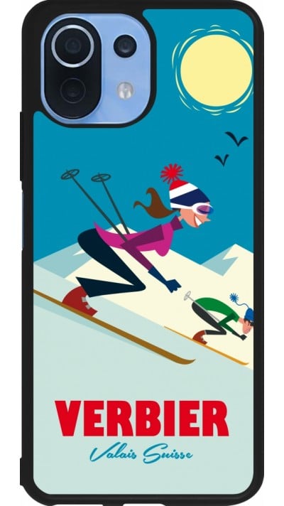 Coque Xiaomi Mi 11 Lite 5G - Silicone rigide noir Verbier Ski Downhill