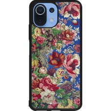 Xiaomi Mi 11 Lite 5G Case Hülle - Silikon schwarz Vintage Art Flowers