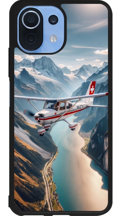 Xiaomi Mi 11 Lite 5G Case Hülle - Silikon schwarz Schweizer Alpenflug