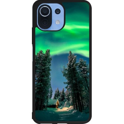 Xiaomi Mi 11 Lite 5G Case Hülle - Silikon schwarz Winter 22 Northern Lights