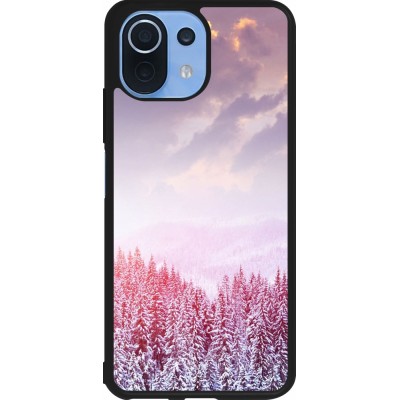 Xiaomi Mi 11 Lite 5G Case Hülle - Silikon schwarz Winter 22 Pink Forest