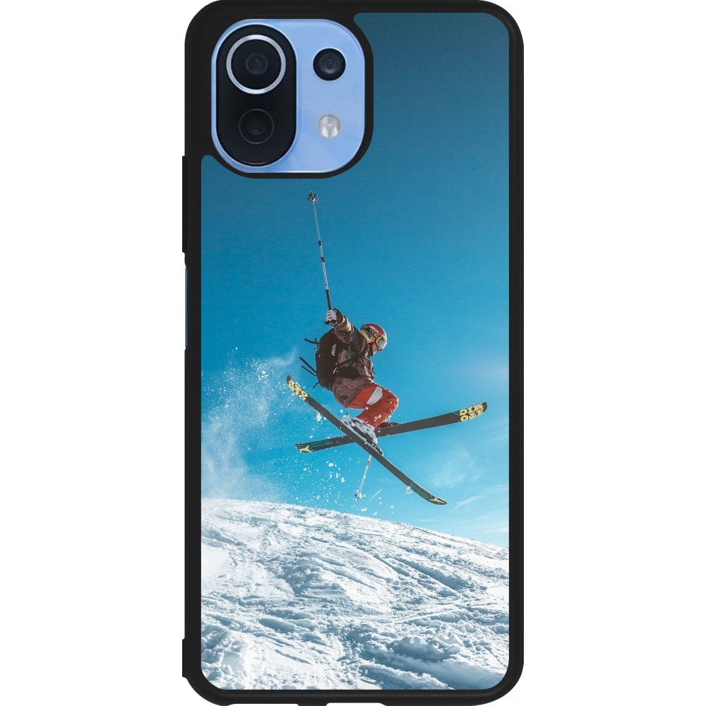 Xiaomi Mi 11 Lite 5G Case Hülle - Silikon schwarz Winter 22 Ski Jump