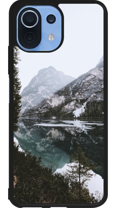 Coque Xiaomi Mi 11 Lite 5G - Silicone rigide noir Winter 22 snowy mountain and lake