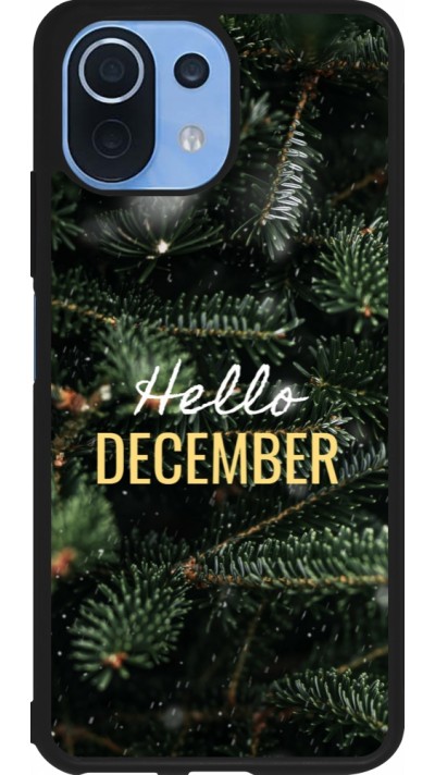 Coque Xiaomi Mi 11 Lite 5G - Silicone rigide noir Winter 25 Winter hello december