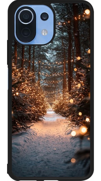 Coque Xiaomi Mi 11 Lite 5G - Silicone rigide noir Winter 25 Winter snowy road