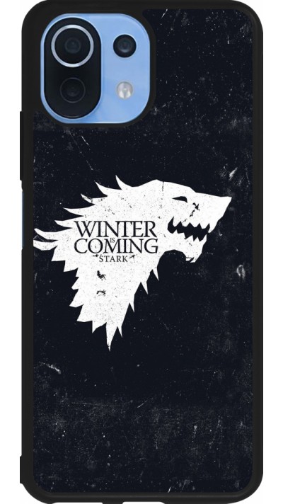 Coque Xiaomi Mi 11 Lite 5G - Silicone rigide noir Winter is coming Stark