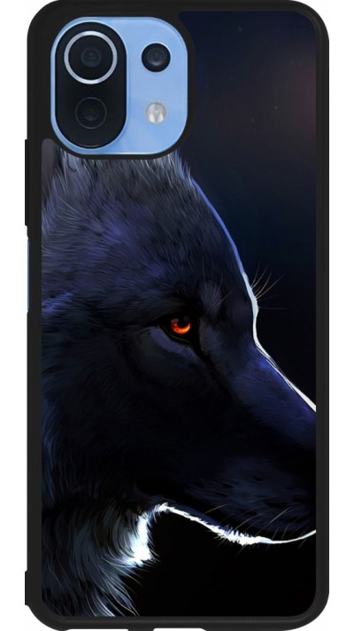 Coque Xiaomi Mi 11 Lite 5G - Silicone rigide noir Wolf Shape