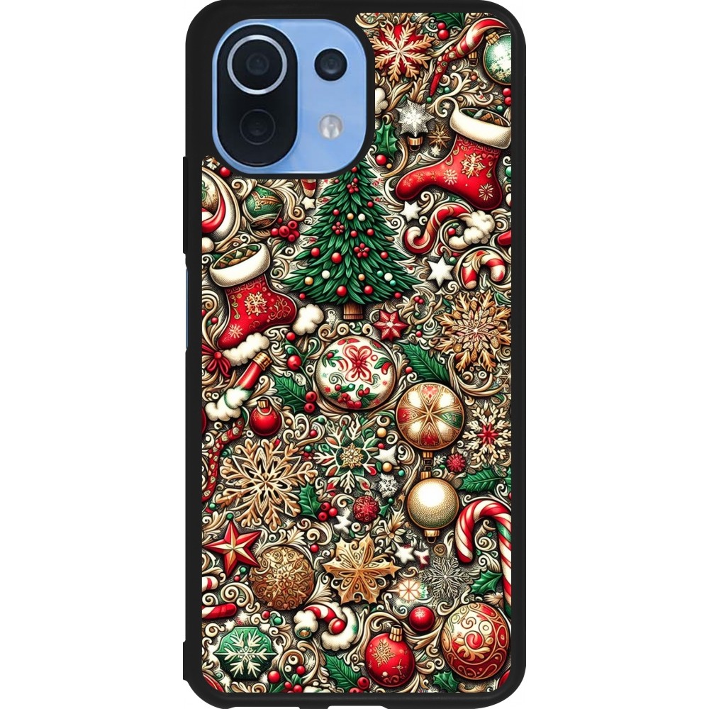 Xiaomi Mi 11 Lite 5G Case Hülle - Silikon schwarz Weihnachten 2023 Mikromuster