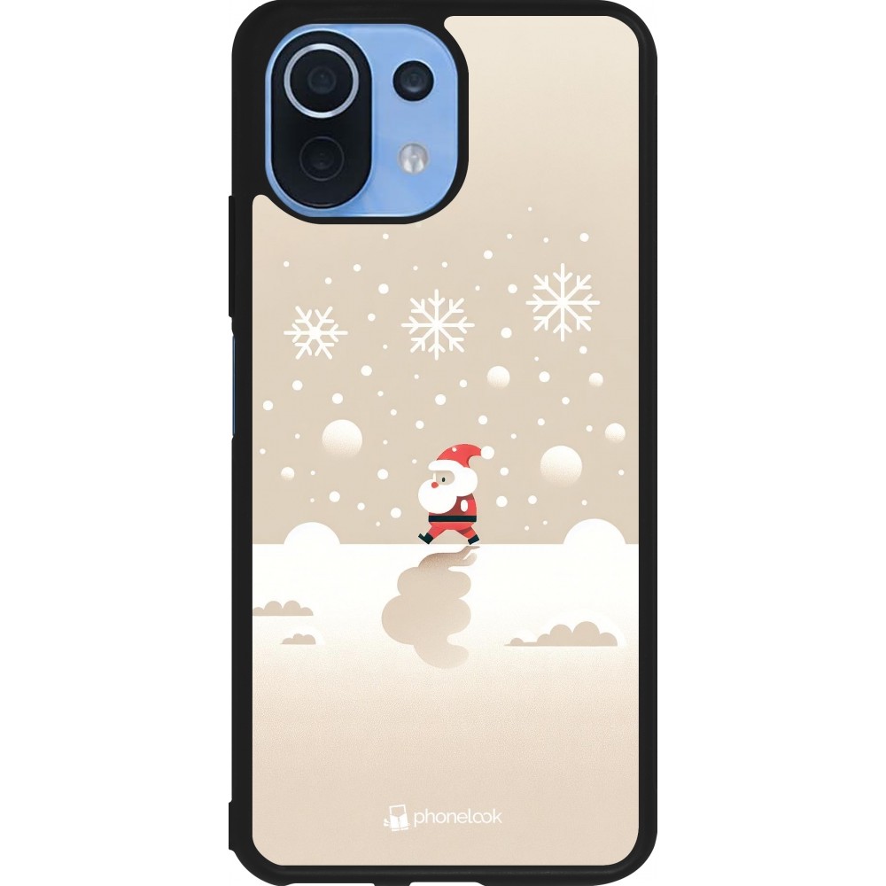Xiaomi Mi 11 Lite 5G Case Hülle - Silikon schwarz Weihnachten 2023 Minimalistischer Weihnachtsmann