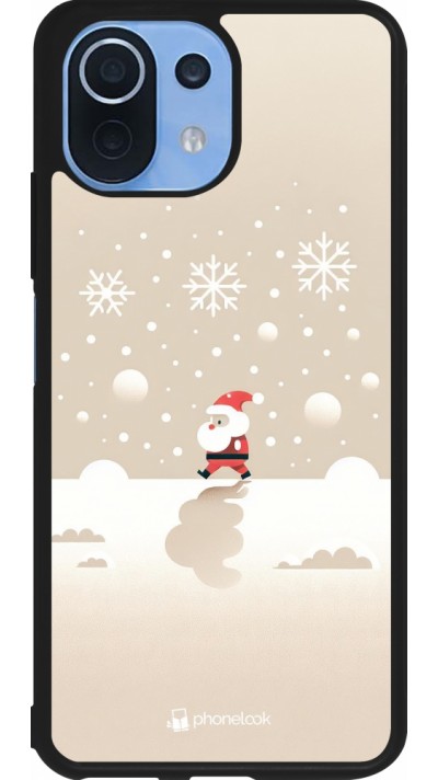 Coque Xiaomi Mi 11 Lite 5G - Silicone rigide noir Noël 2023 Minimalist Santa