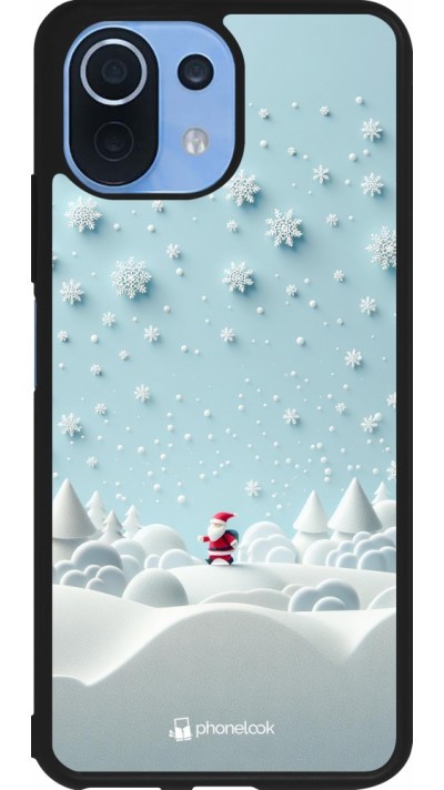 Coque Xiaomi Mi 11 Lite 5G - Silicone rigide noir Noël 2023 Petit Père Flocon