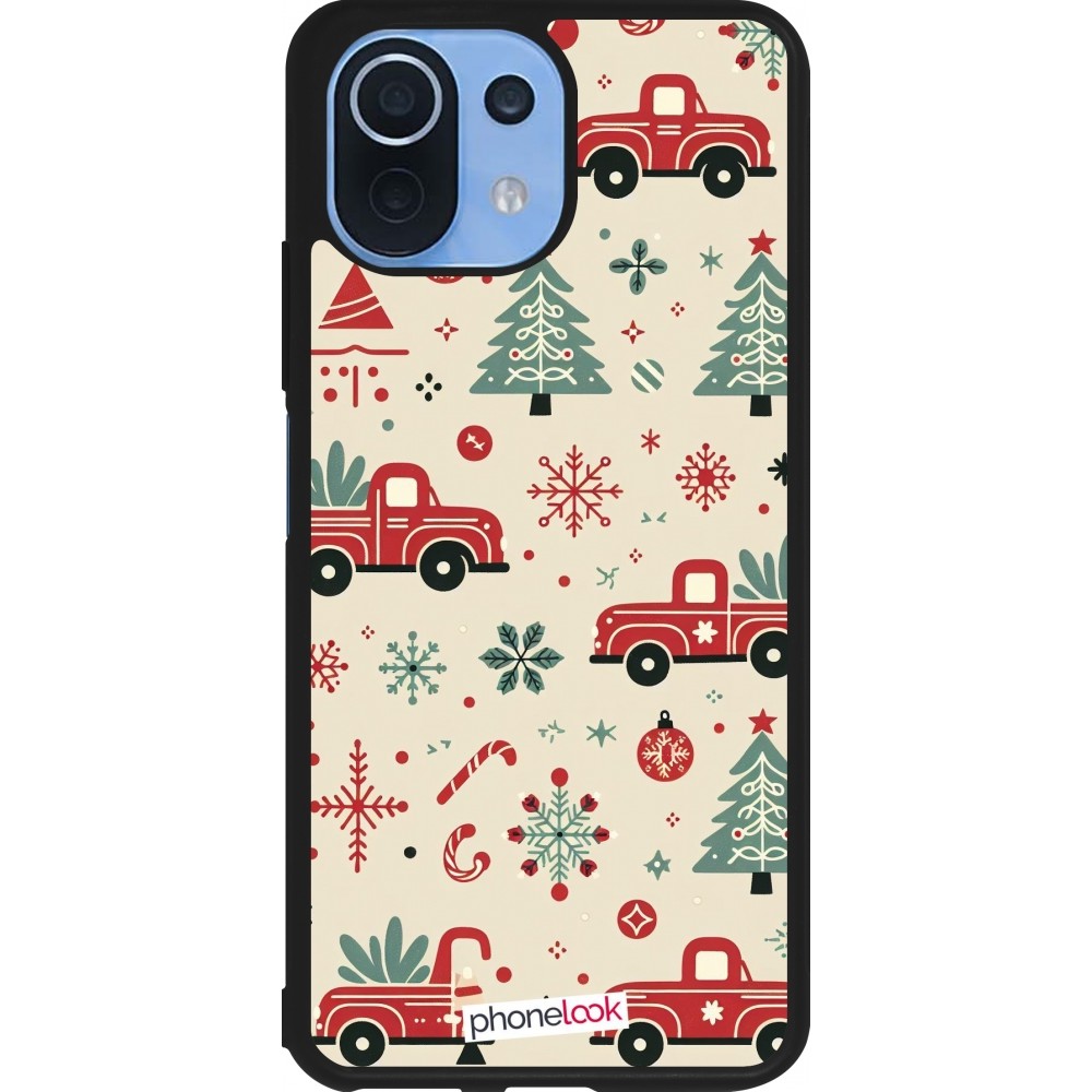 Xiaomi Mi 11 Lite 5G Case Hülle - Silikon schwarz Weihnachten 2024 Lkw Tanne