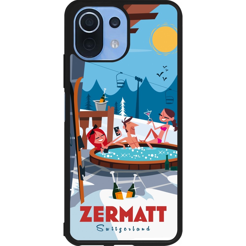 Coque Xiaomi Mi 11 Lite 5G - Silicone rigide noir Zermatt Mountain Jacuzzi