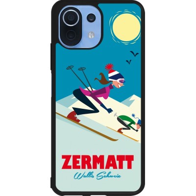 Coque Xiaomi Mi 11 Lite 5G - Silicone rigide noir Zermatt Ski Downhill