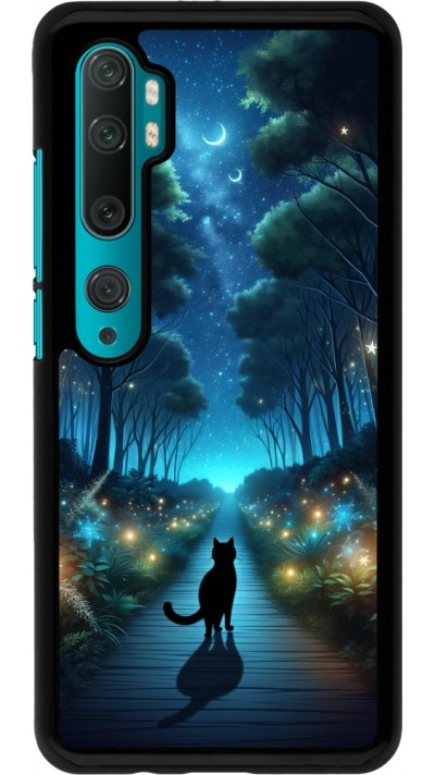 Xiaomi Mi Note 10 / Note 10 Pro Case Hülle - Schwarze Katze Spaziergang