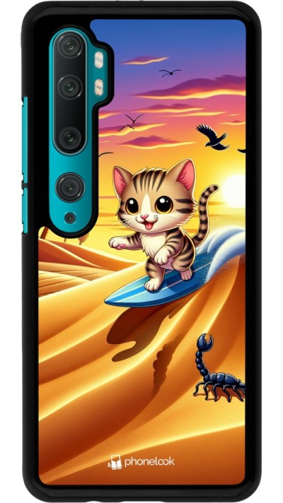 Coque Xiaomi Mi Note 10 / Note 10 Pro - Chat surfeur au soleil