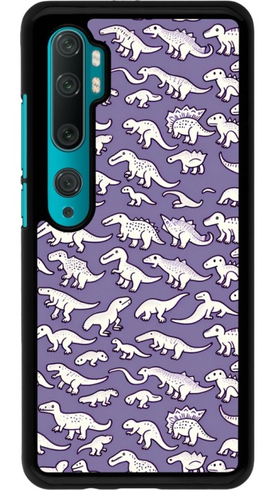 Xiaomi Mi Note 10 / Note 10 Pro Case Hülle - Mini-Dino-Muster violett