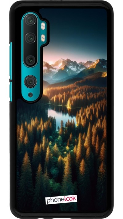 Xiaomi Mi Note 10 / Note 10 Pro Case Hülle - Sonnenuntergang Waldsee