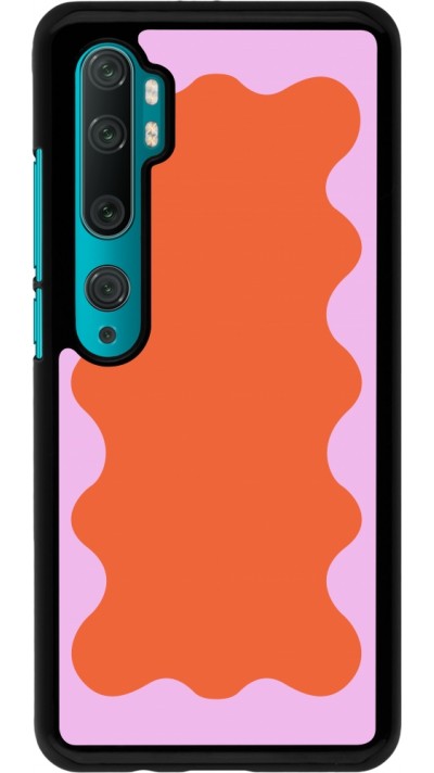 Xiaomi Mi Note 10 / Note 10 Pro Case Hülle - Wavy Rectangle Orange Pink