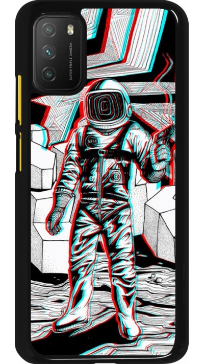 Xiaomi Poco M3 Case Hülle - Anaglyph Astronaut