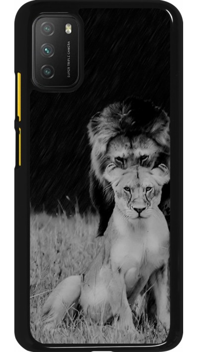 Xiaomi Poco M3 Case Hülle - Angry lions