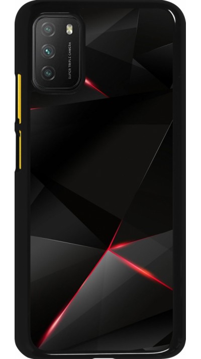 Xiaomi Poco M3 Case Hülle - Black Red Lines