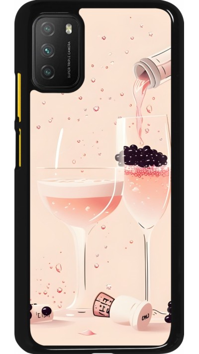Xiaomi Poco M3 Case Hülle - Champagne Pouring Pink